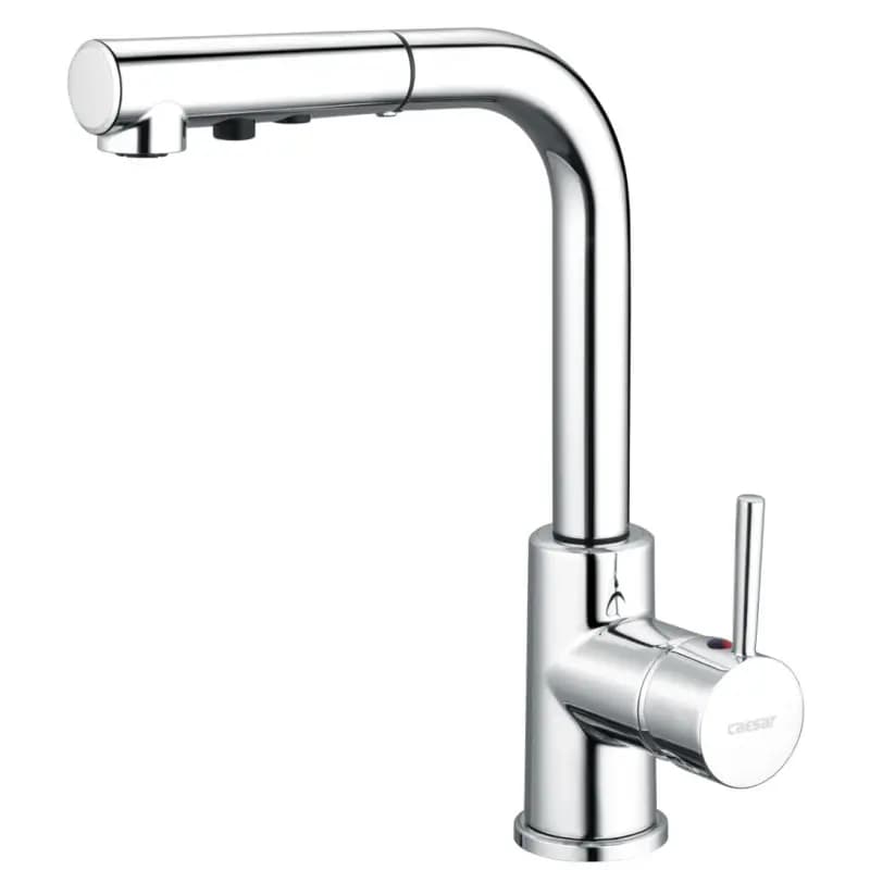 Vòi bếp Caesar K915C rút dây nóng lạnh