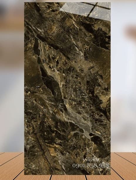 Gạch lát nền 60X120 Catalan 12023 đá bóng vân đá nâu