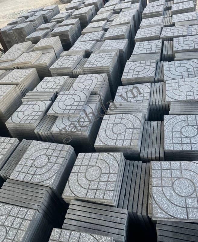 Gạch Lát Vỉa Hè 40x40 Terrazzo Mắt Nai Xám