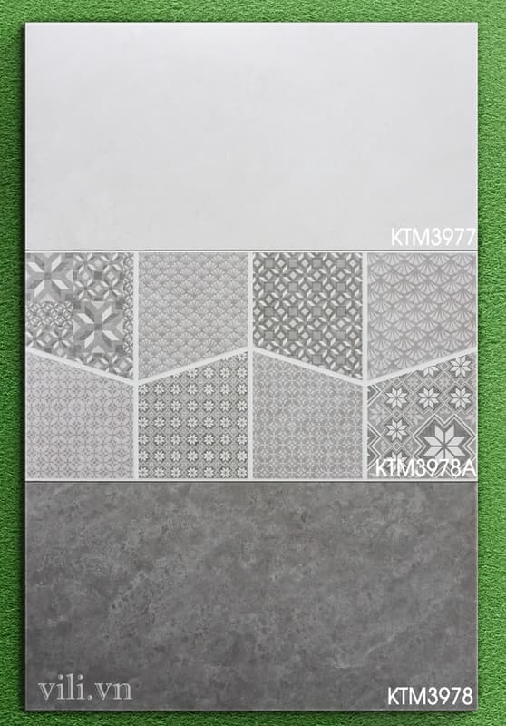Gạch ốp tường 30X60 Viglacera KTM3977 - KTM3978A - KTM3978 men mờ