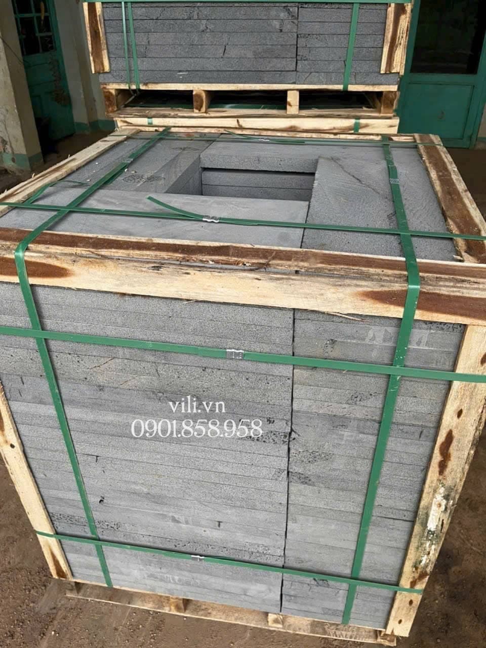 Đá lát sân tổ ong xám 30x60x3 cm