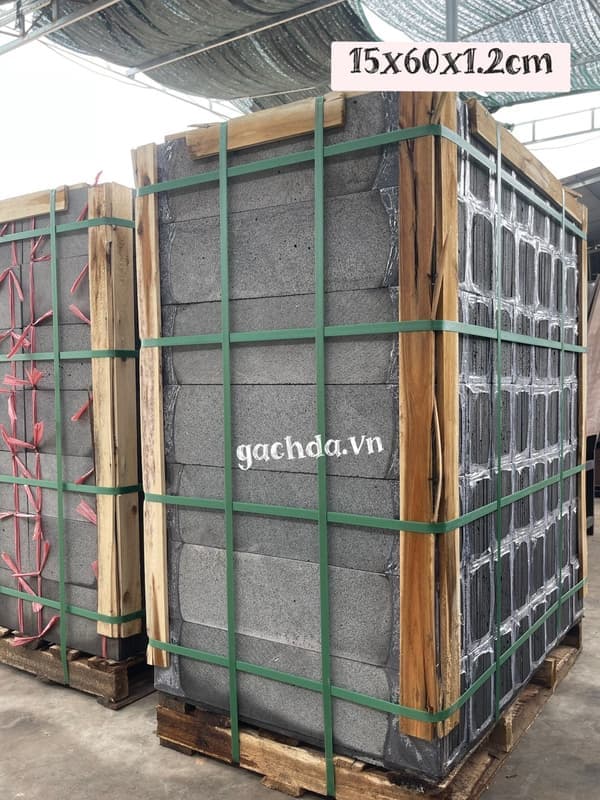 Đá tổ ong xám 15x60x1.2 cm ốp trang trí