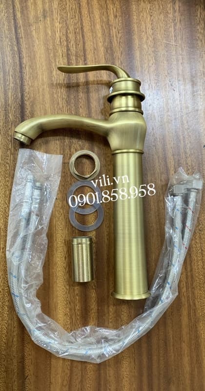 Vòi lavabo đồng cổ điển MV406 nóng lạnh