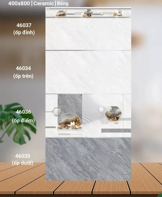Gạch ốp tường 40x80 Catalan 46037 - 46034 - 46036 - 46035 men bóng