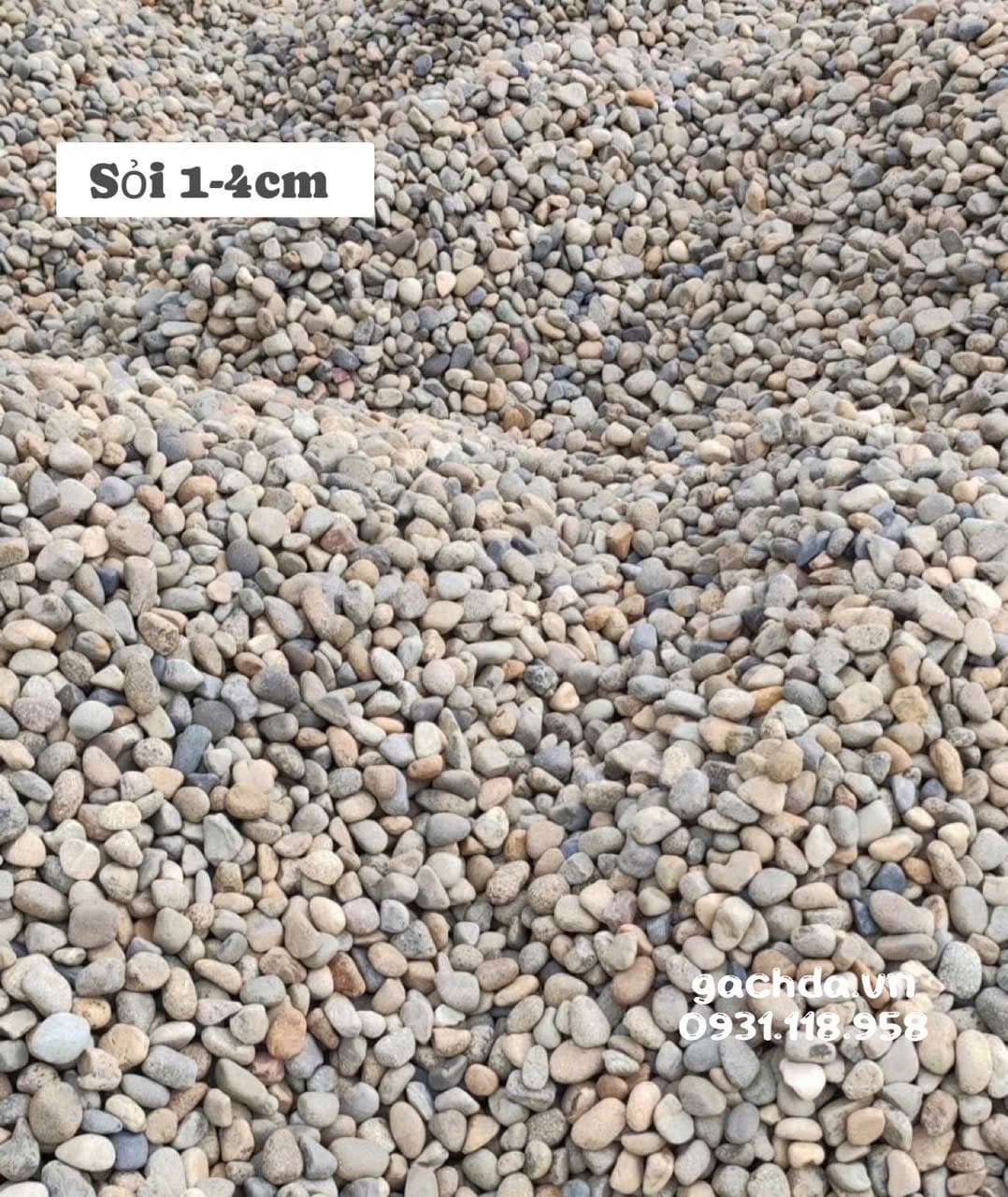 Sỏi tự nhiên 1-3cm trang trí sân vườn
