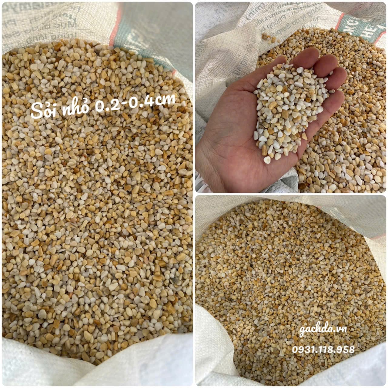 Sỏi tự nhiên 0.2 - 0.4cm trang trí sân vườn