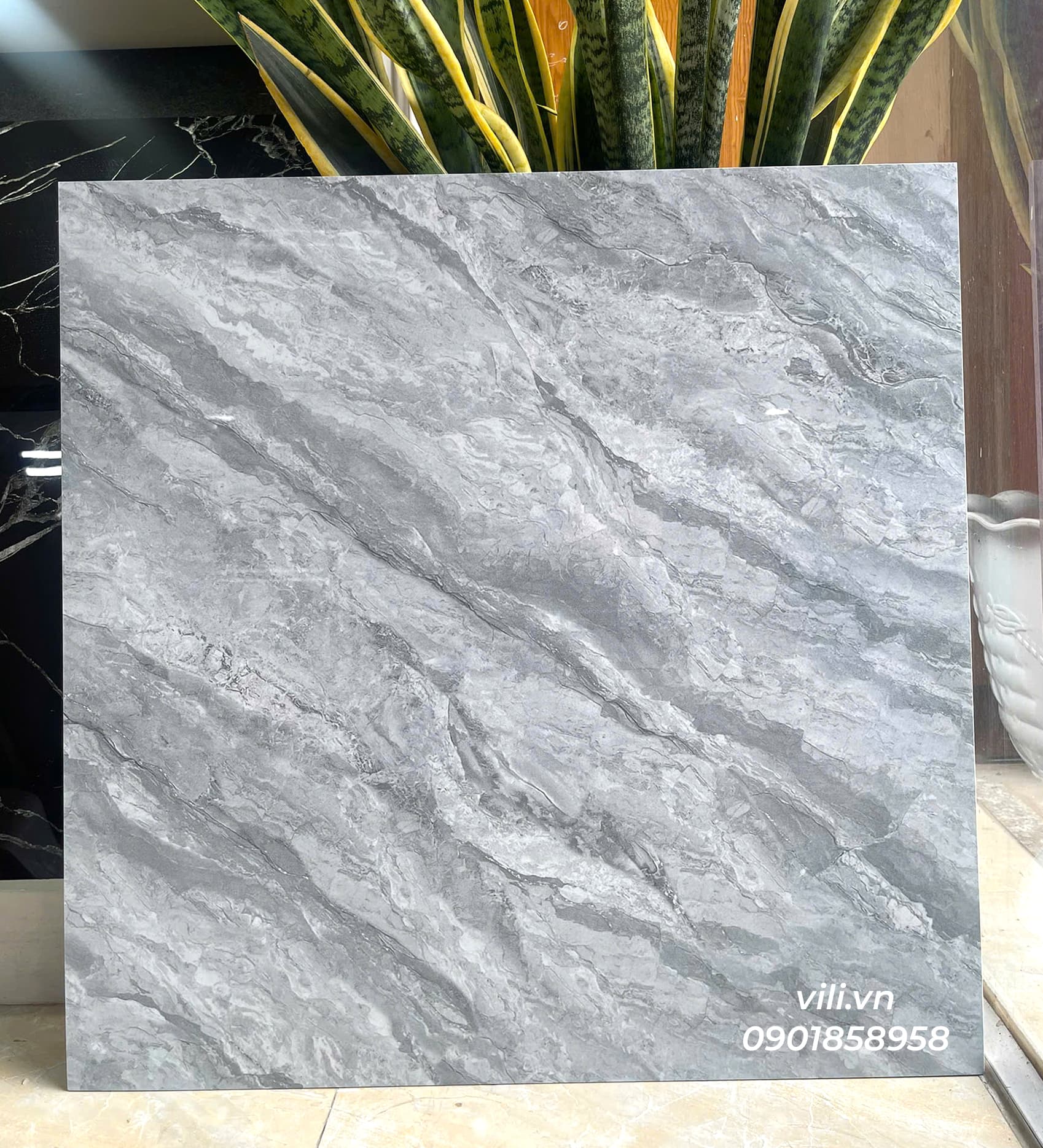 Gạch lát nền 60X60 UN66105 đá bóng