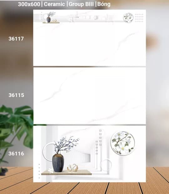 Gạch ốp tường 30X60 Catalan 36117 - 36115 - 36116 men bóng