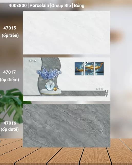 Gạch ốp tường 40X80 Catalan 47015 - 47017 - 47016 đá bóng