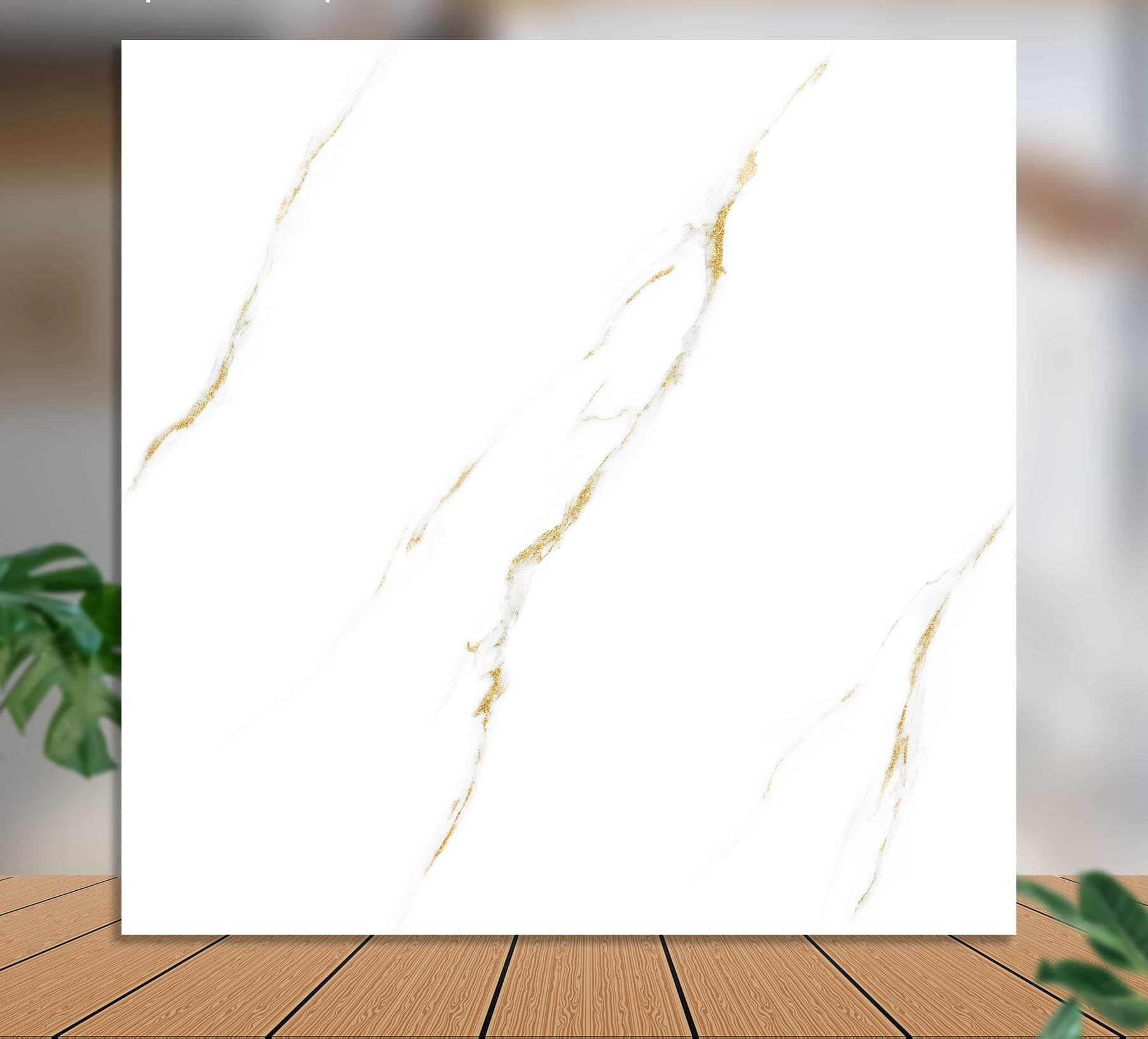 Gạch lát nền 80X80 Catalan XS 90039 đá bóng trắng vân vàng