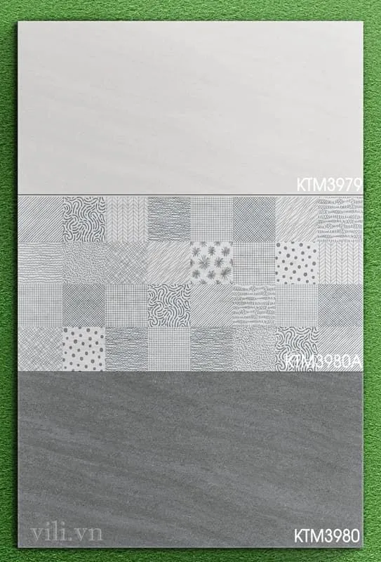 Gạch ốp tường 30X60 Viglacera KTM3979 - KTM3980A - KTM3980 men mờ