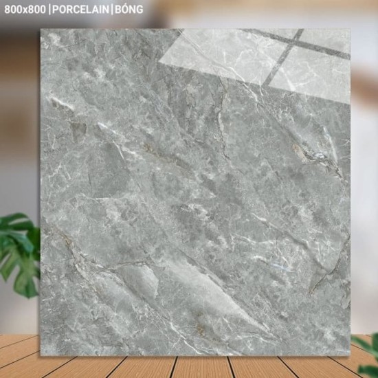 Gạch lát nền 80X80 Catalan 85005 đá bóng