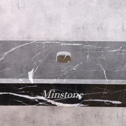 Bàn đá lavabo Minstone MM105 50x70 Đen Tia Chớp