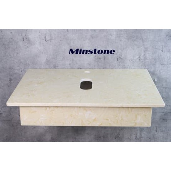 Bàn đá lavabo Minstone M102 50x70 Vàng vân