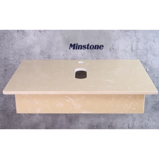 Bàn đá lavabo Minstone M103 50x70 Vàng đậm