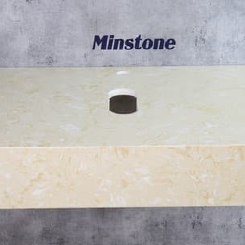 Bàn đá lavabo Minstone M202 50x70 Vàng vân