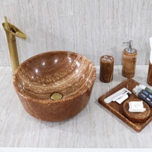 Chậu rửa lavabo đá tự nhiên LD361 đặt bàn