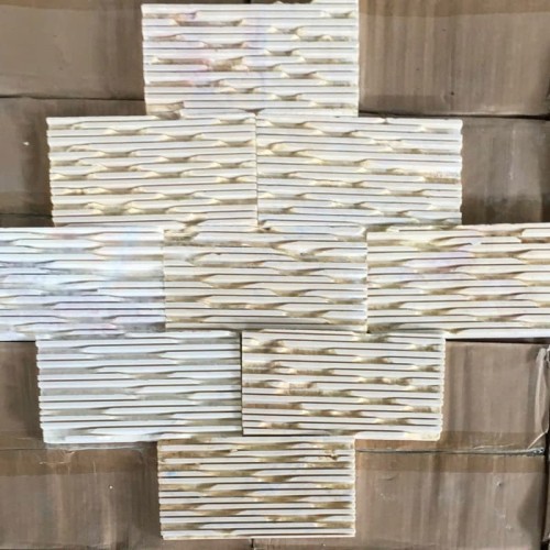 Đá răng lược vàng 10x20 ốp tường trang trí