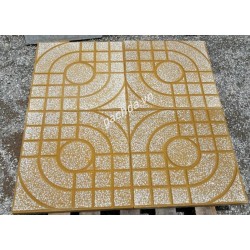 Gạch Lát Vỉa Hè 40x40 Terrazzo Mắt Nai Vàng