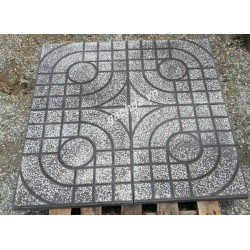 Gạch Lát Vỉa Hè 40x40 Terrazzo Mắt Nai Xám