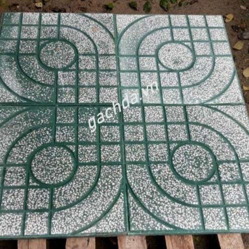 Gạch Lát Vỉa Hè 40x40 Terrazzo Mắt Nai Xanh