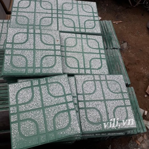 Gạch Lát Vỉa Hè 40x40 Terrazzo Mắt Phụng Xanh