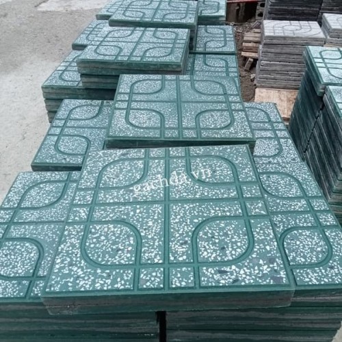 Gạch Lát Vỉa Hè 40x40 Terrazzo Mắt Phụng Xanh