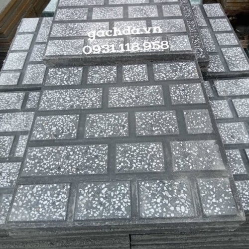 Gạch Vỉa Hè 40x40 Terrazzo Ca rô Xám