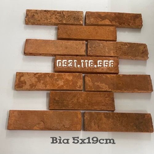 Gạch cổ bìa ốp tường 5x19-20 cm ốp trang trí