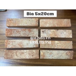 Gạch cổ bìa ốp tường 5x20-21 cm hai cạnh thẳng