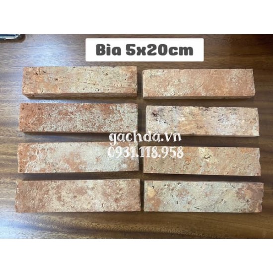 Gạch cổ bìa ốp tường 5x20-21 cm hai cạnh thẳng