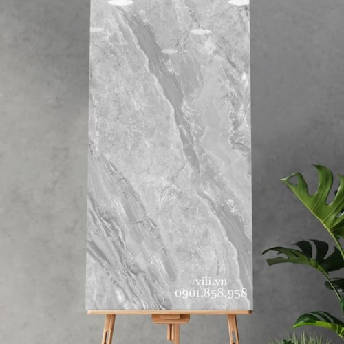 Gạch lát nền 60x120 Hoàn Mỹ 31051 bóng vân marble xám