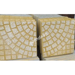 Gạch Lát Vỉa Hè 40x40 Terrazzo Cánh Quạt Vàng