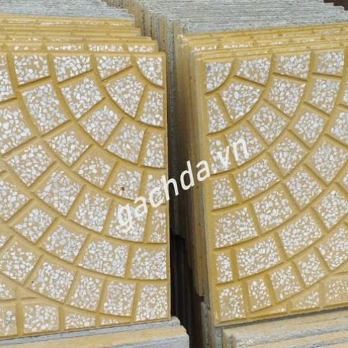 Gạch Lát Vỉa Hè 40x40 Terrazzo Cánh Quạt Vàng