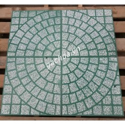 Gạch Lát Vỉa Hè 40x40 Terrazzo Cánh Quạt Xanh