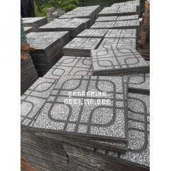 Gạch Lát Vỉa Hè 40x40 Terrazzo Mắt Phụng Xám