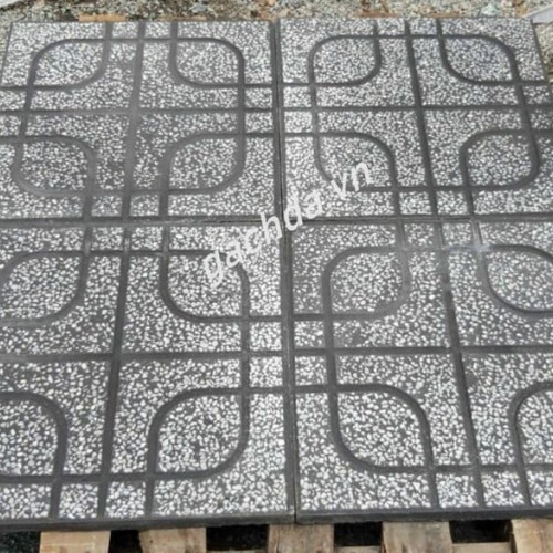 Gạch Lát Vỉa Hè 40x40 Terrazzo Mắt Phụng Xám