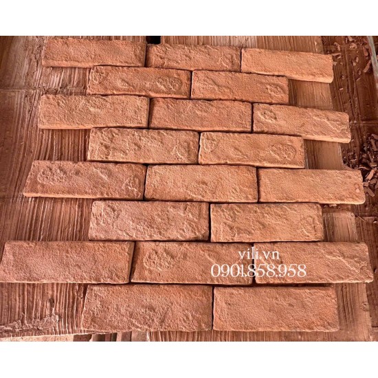 Gạch Giả Cổ GC619D 6x19x1cm Cam Đậm