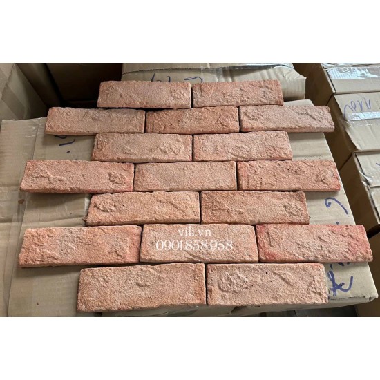 Gạch Giả Cổ GC619D 6x19x1cm Cam Nhạt