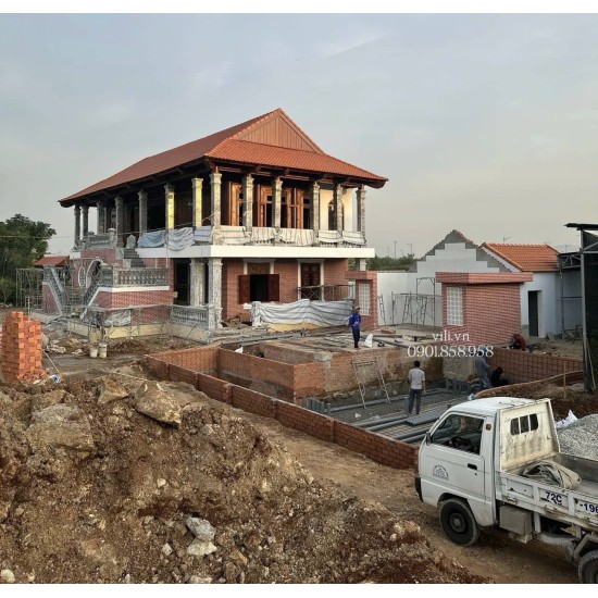 Gạch Giả Cổ GC619D 6x19x1cm đỏ