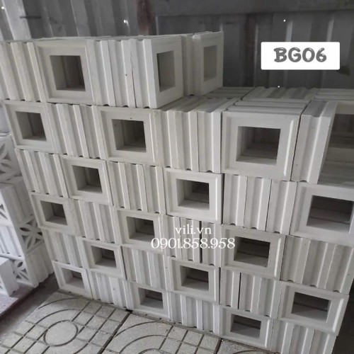 Gạch bông gió xi măng BG06 trắng