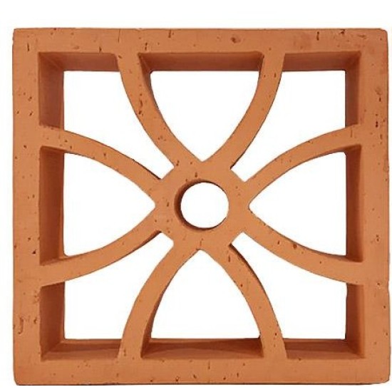 Gạch bông gió đỏ tứ diệp  - Giải pháp thông gió hiệu quả