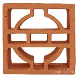 Gạch bông gió đỏ đồng tiền