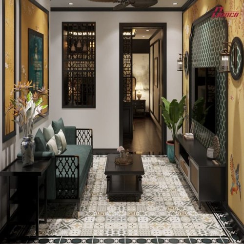 Gạch Bông Lát Nền 60X60 Catalan 62005 men nhám