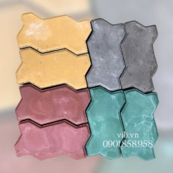 Gạch Vỉa Hè Con Sâu Nhám Xám - Đỏ - Xanh - Vàng