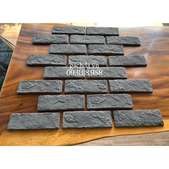 Gạch Giả Cổ GD619 6x19x1cm đen