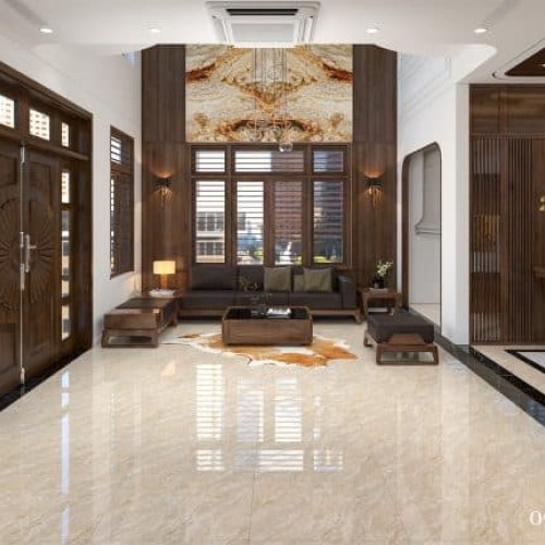 Gạch lát nền 80X80 XSMART 95004 đá bóng