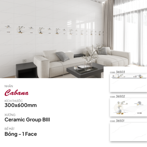 Gạch ốp tường 30X60 Catalan 36503 - 36502 - 36501 men bóng