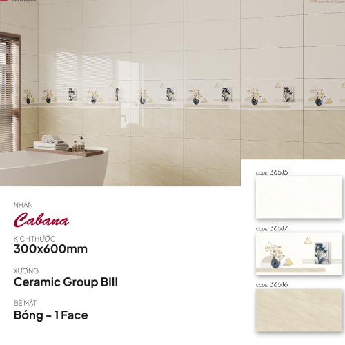 Gạch ốp tường 30X60 Catalan 36515 - 36517 - 36516 men bóng