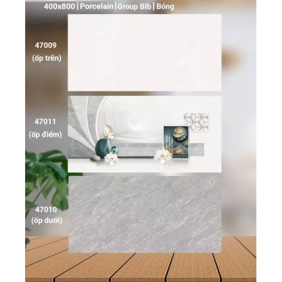 Gạch ốp tường 40X80 Catalan 47009 - 47011 - 47010 đá bóng